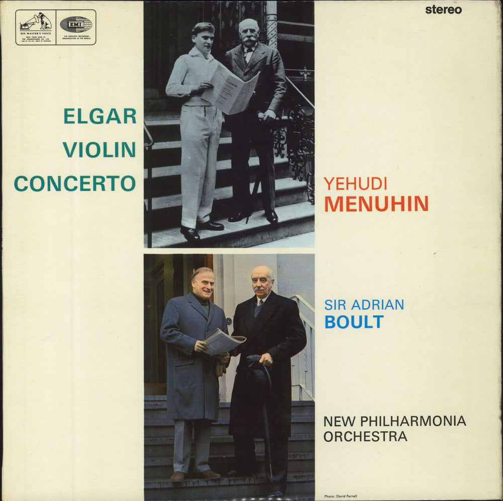 Yehudi Menuhin Elgar: Violin Concerto in B minor, Op. 61 - 1st UK vinyl LP album (LP record) ASD2259