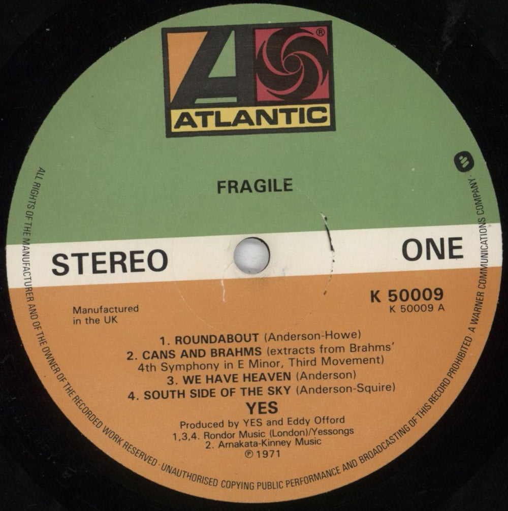 Yes Fragile - 3rd UK vinyl LP album (LP record) YESLPFR133590