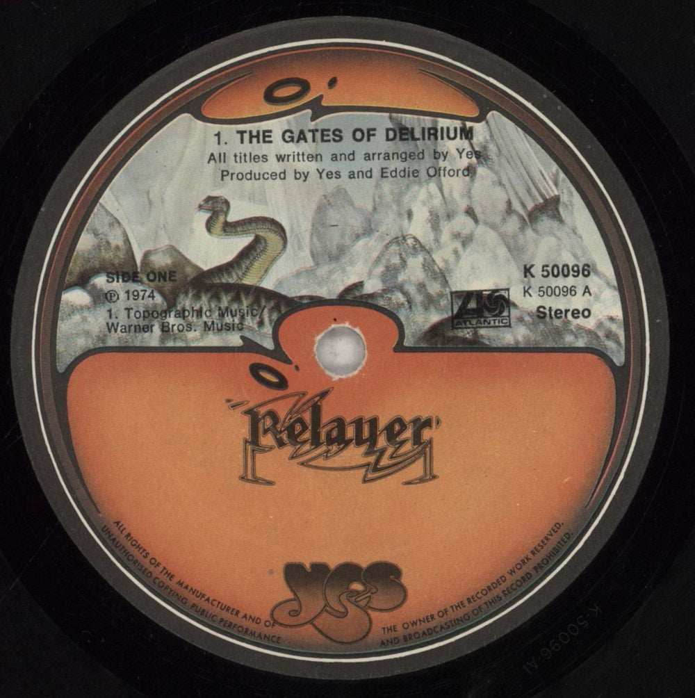 Yes Relayer - 2nd UK vinyl LP album (LP record) YESLPRE144324