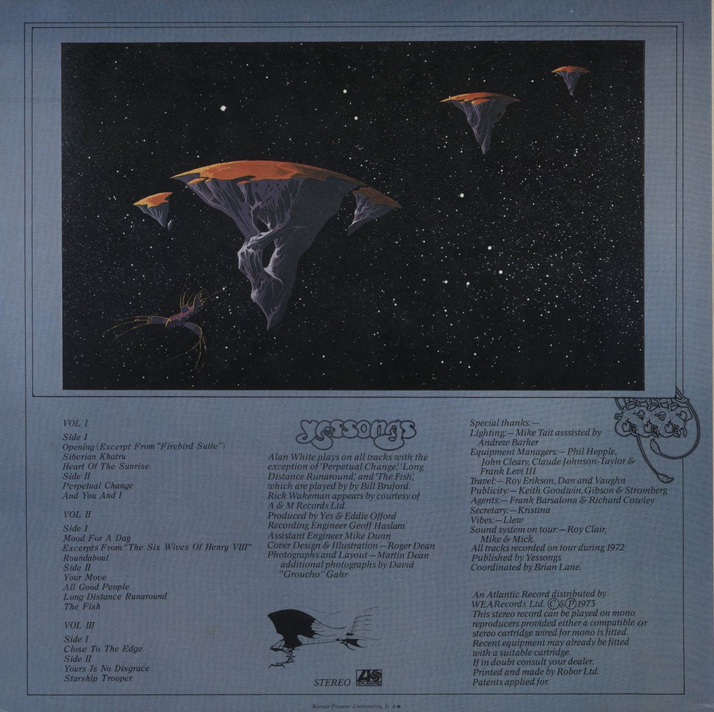 Yes Yessongs - 10th Anniversary Japanese 3-LP vinyl record set (Triple LP Album)