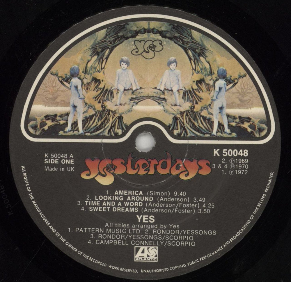 Yes Yesterdays UK vinyl LP album (LP record) YESLPYE186425