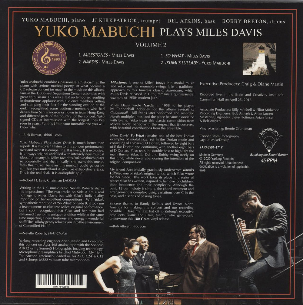 Yuko Mabuchi Plays Miles Davis Volume 2 US vinyl LP album (LP record) 194171455919