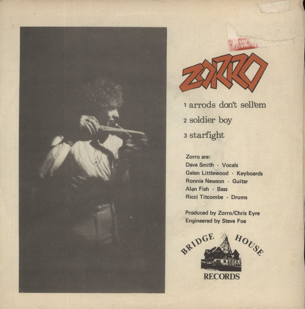 Zorro [Punk] Arrods Don't Sell 'em UK 7" vinyl single (7 inch record / 45) BHEP1