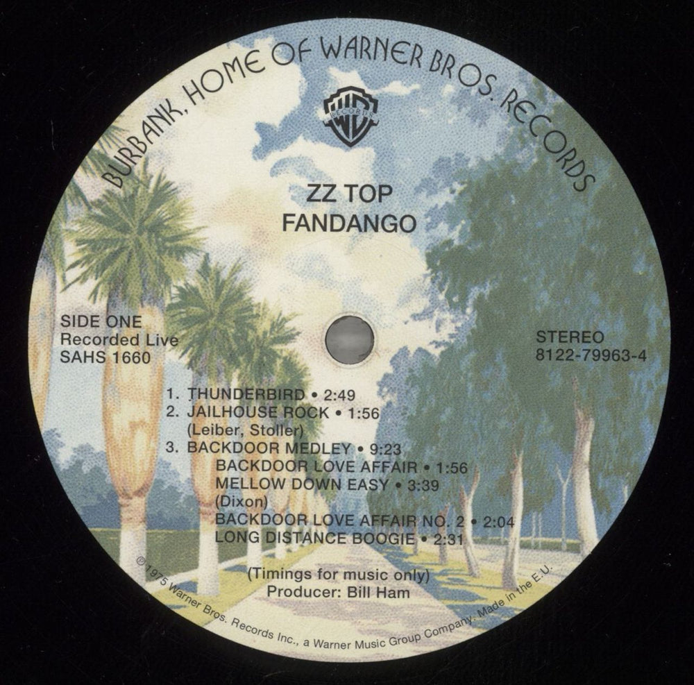 ZZ Top Fandango - EX UK vinyl LP album (LP record) ZZTLPFA877655