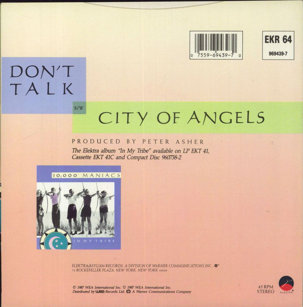 10,000 Maniacs Don't Talk UK 7" vinyl single (7 inch record / 45) 075596943970