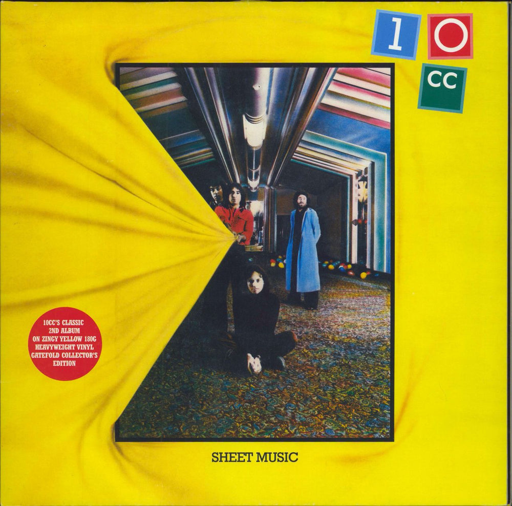 10cc Sheet Music - 180gm Yellow - G/F UK vinyl LP album (LP record) BADLP007