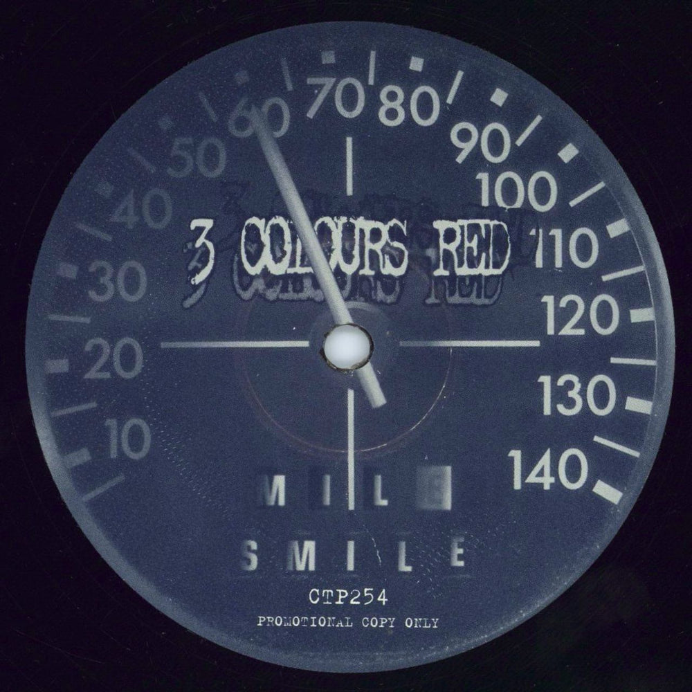 3 Colours Red Sixty Mile Smile UK Promo 12" vinyl single (12 inch record / Maxi-single) CTP254