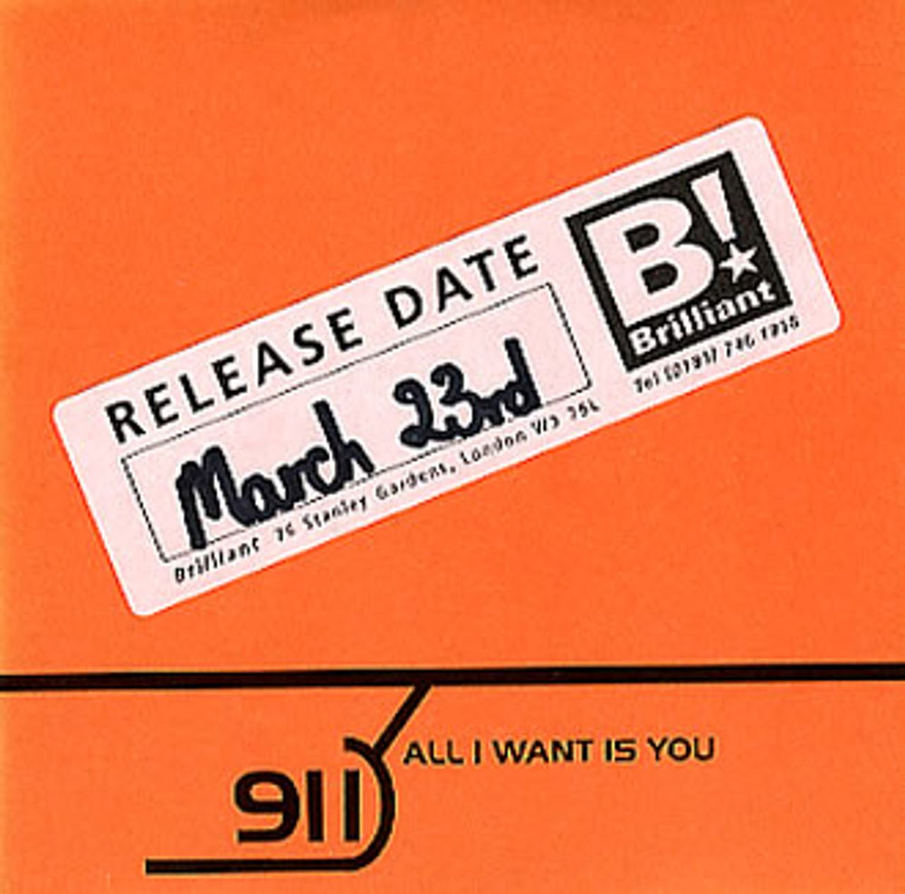 911 All I Want Is You UK Promo CD single (CD5 / 5") VSCDJ1681