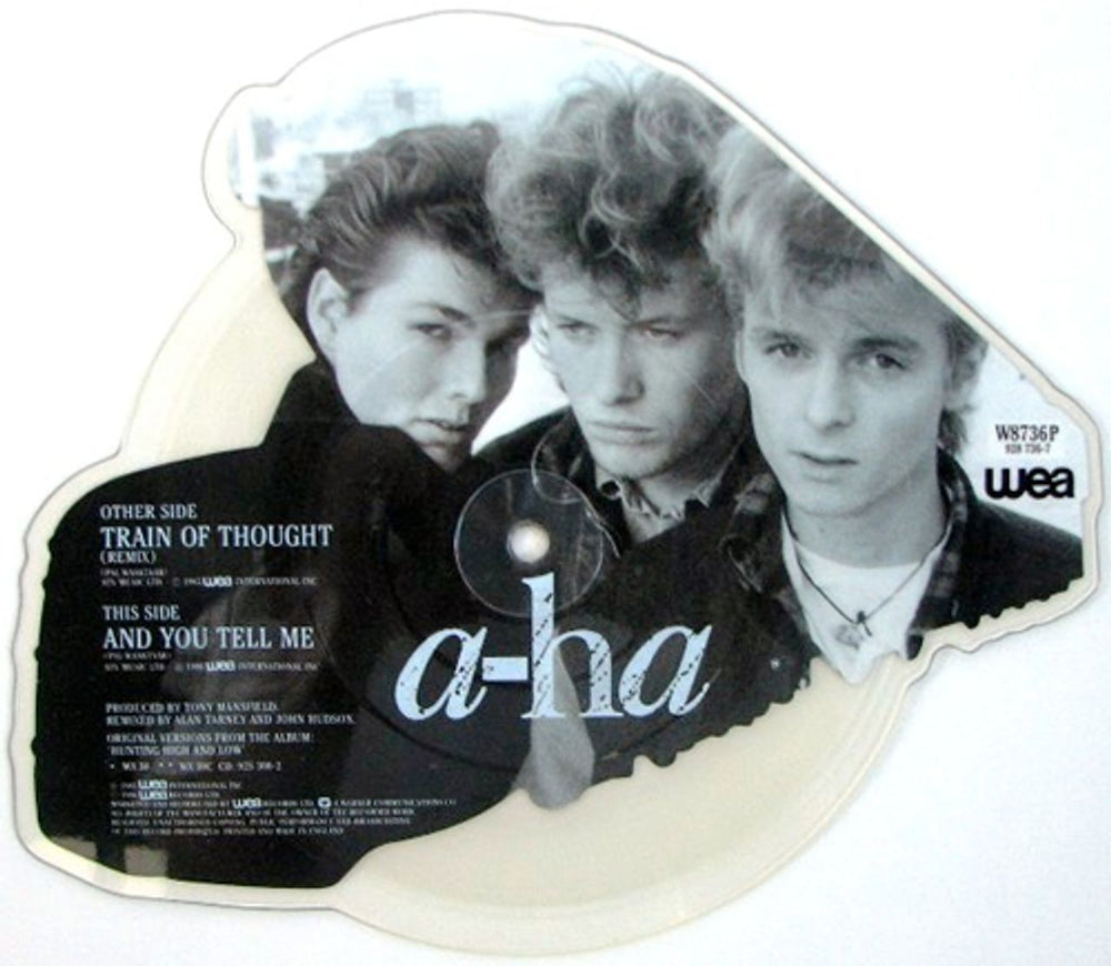 A-Ha Train Of Thought UK shaped picture disc (picture disc vinyl record) AHASHTR03667