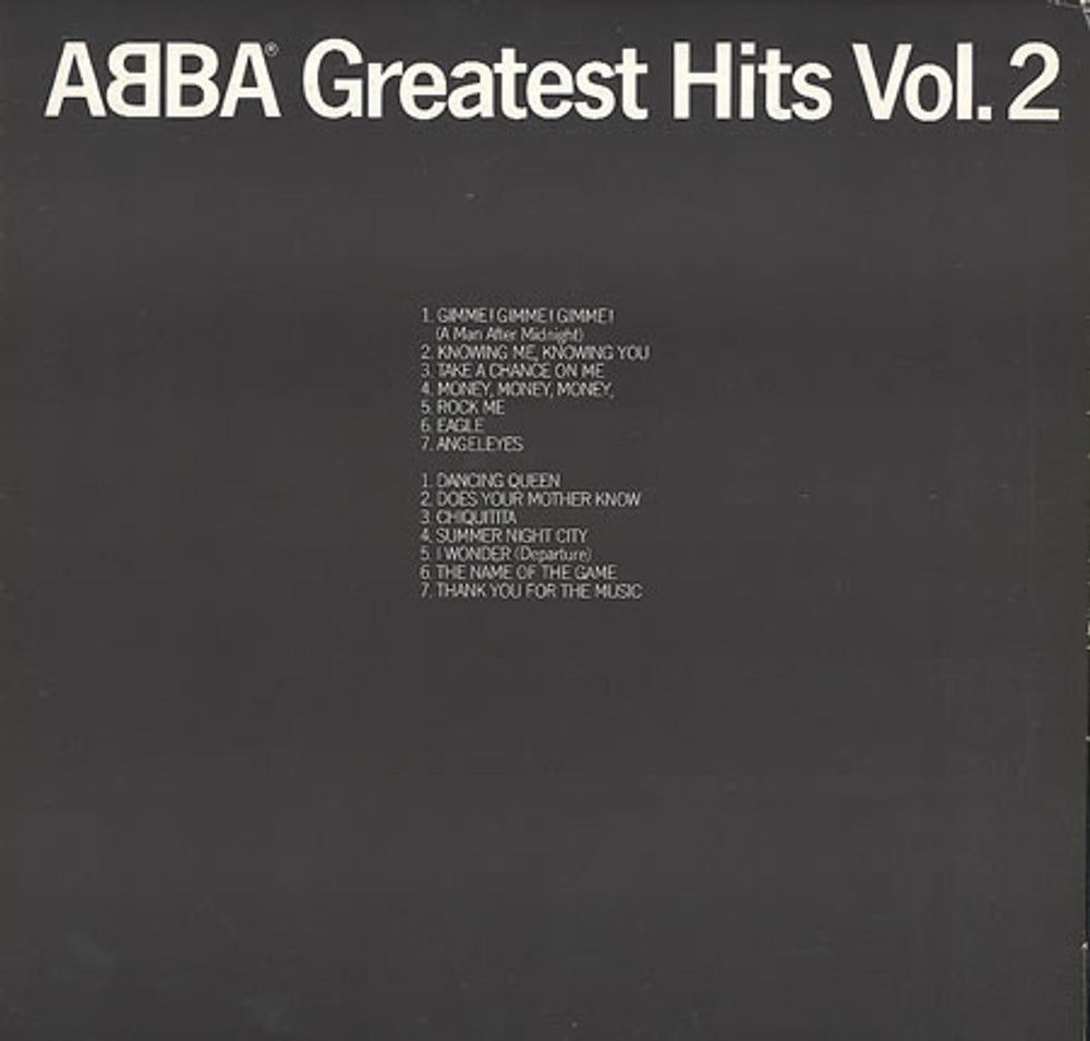 Abba Greatest Hits Volume 2 Japanese vinyl LP album (LP record) ABBLPGR231056