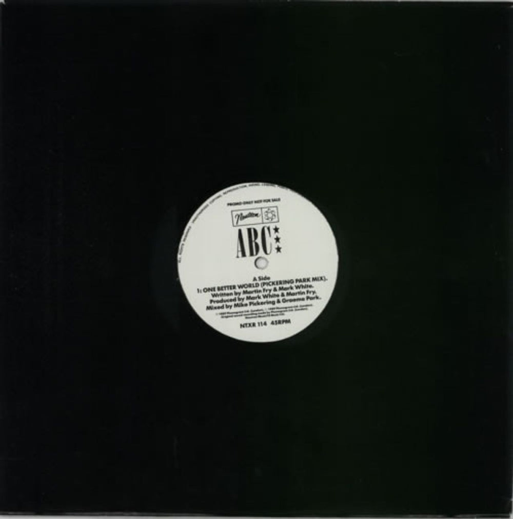 ABC One Better World UK Promo 12" vinyl single (12 inch record / Maxi-single) NTXR114