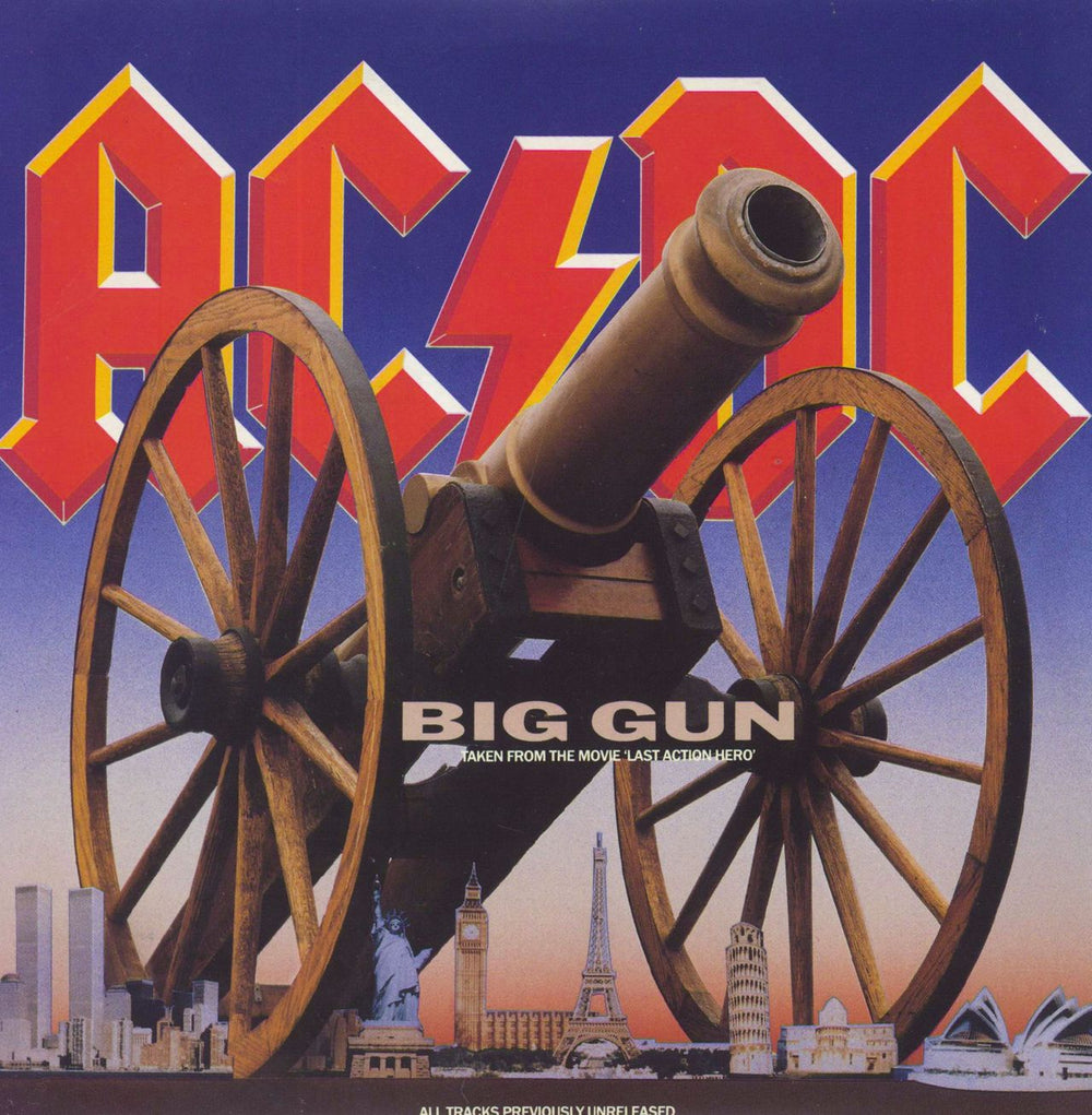 AC/DC Big Gun UK 7" vinyl single (7 inch record / 45) B8396