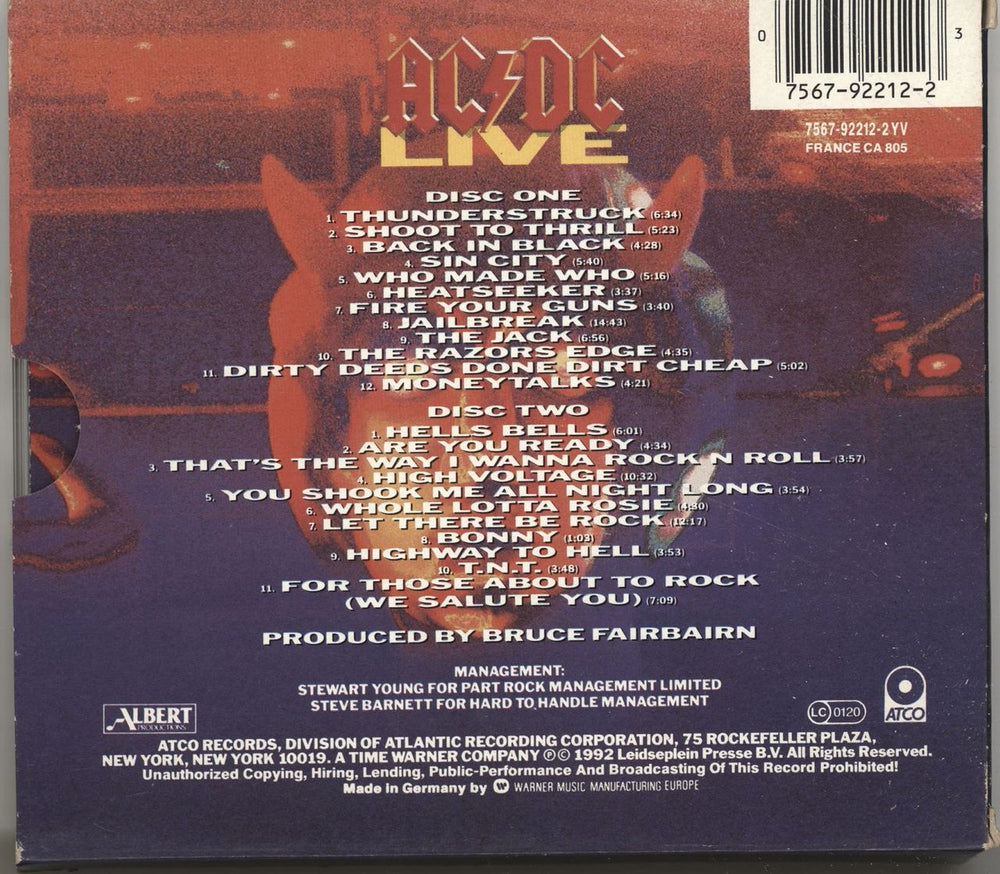 AC/DC Live + Slipcase, Poster & Dollar Bill German 2 CD album set (Double CD) ACD2CLI693610