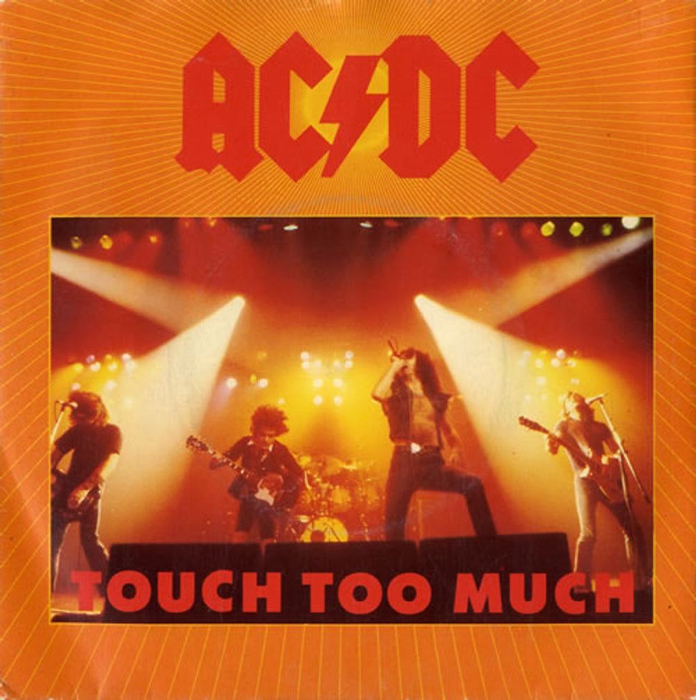 AC/DC Touch Too Much - Mispressed sleeve UK 7" vinyl single (7 inch record / 45) K11435