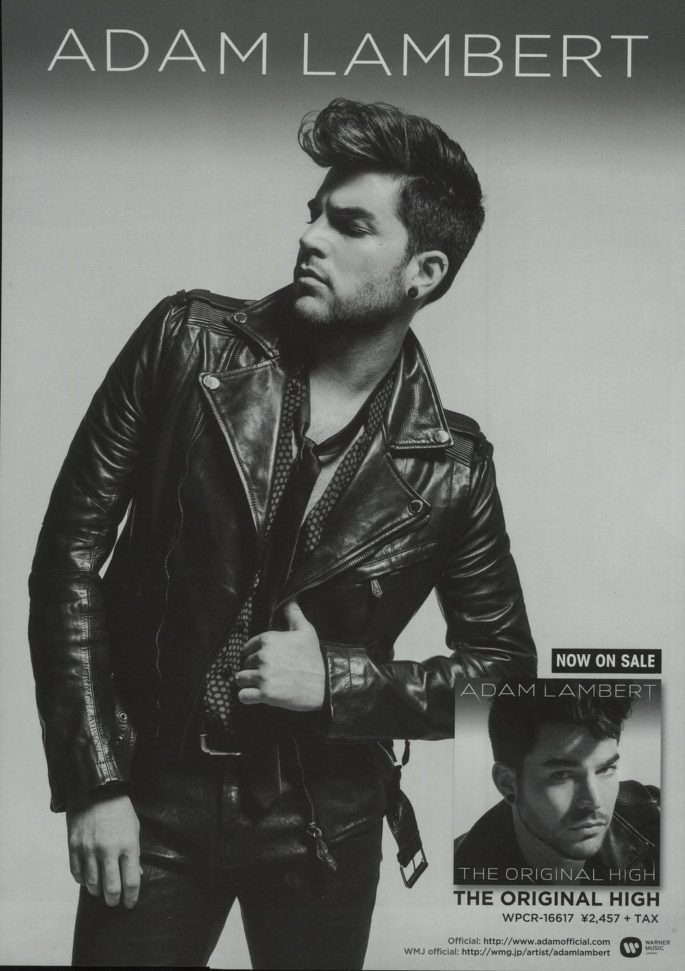 Adam Lambert The Original High Tour: Live In Tokyo Japanese Promo handbill HANDBILLS