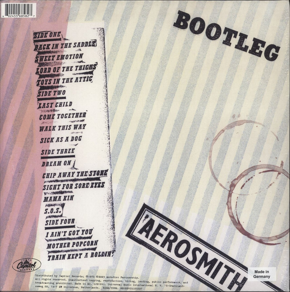 Aerosmith Live! Bootleg - 180g - Hype Sticker - Sealed US 2-LP vinyl record set (Double LP Album) 602455685827