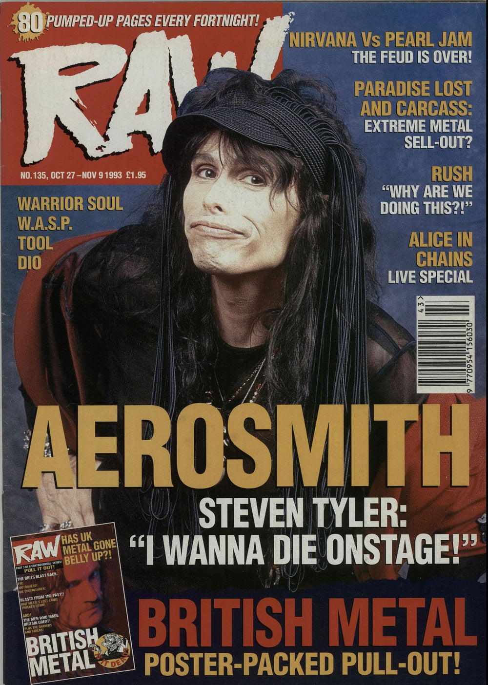 Aerosmith Raw No.135 UK magazine RAW