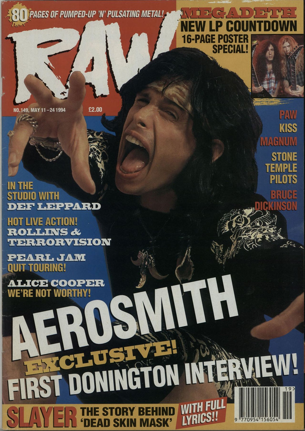 Aerosmith Raw No.149 UK magazine RAW