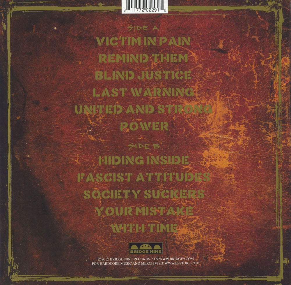 Agnostic Front Victim In Pain US vinyl LP album (LP record) 811772022912