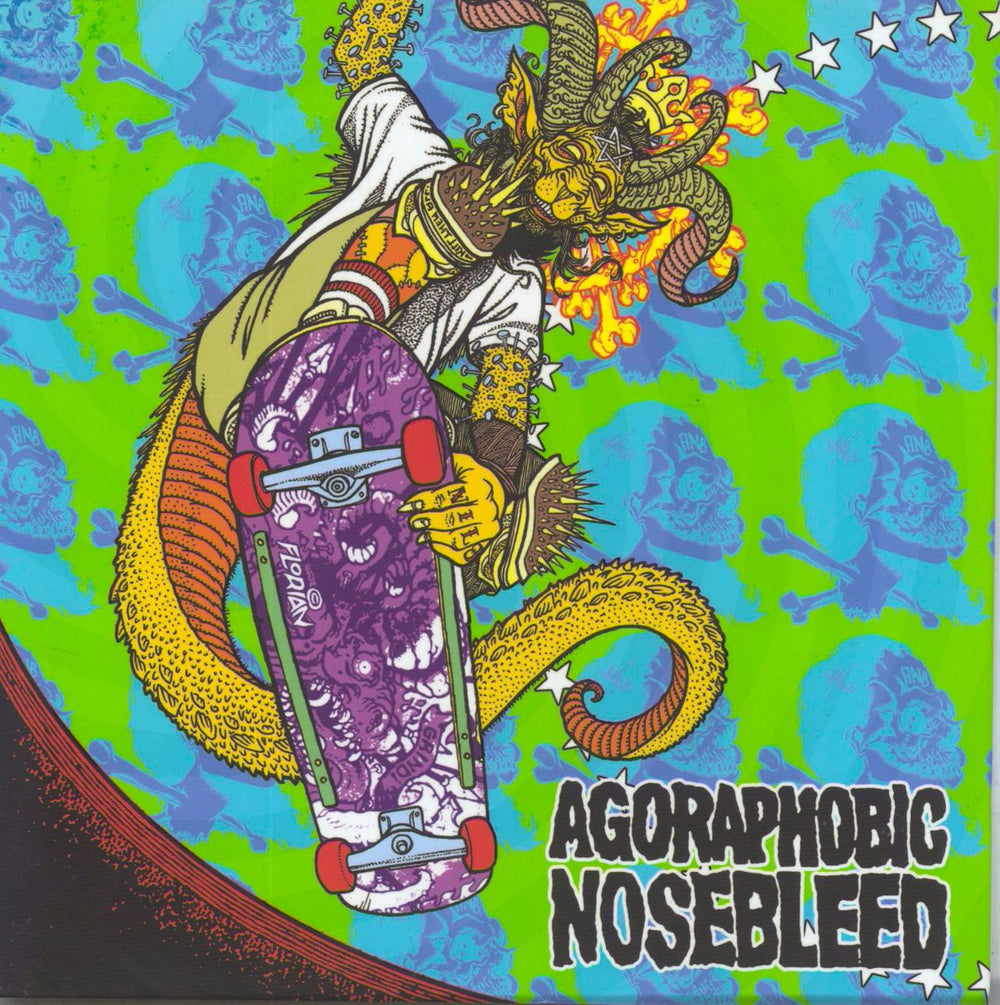 Agoraphobic Nosebleed Frontside Nosegrind EP - Red vinyl French 7" vinyl single (7 inch record / 45)