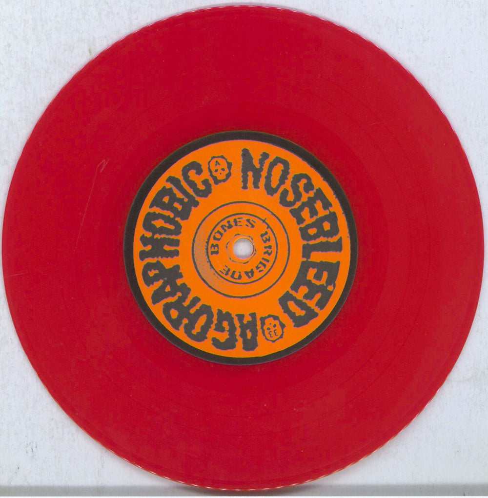 Agoraphobic Nosebleed Frontside Nosegrind EP - Red vinyl French 7" vinyl single (7 inch record / 45) A9U07FR822453