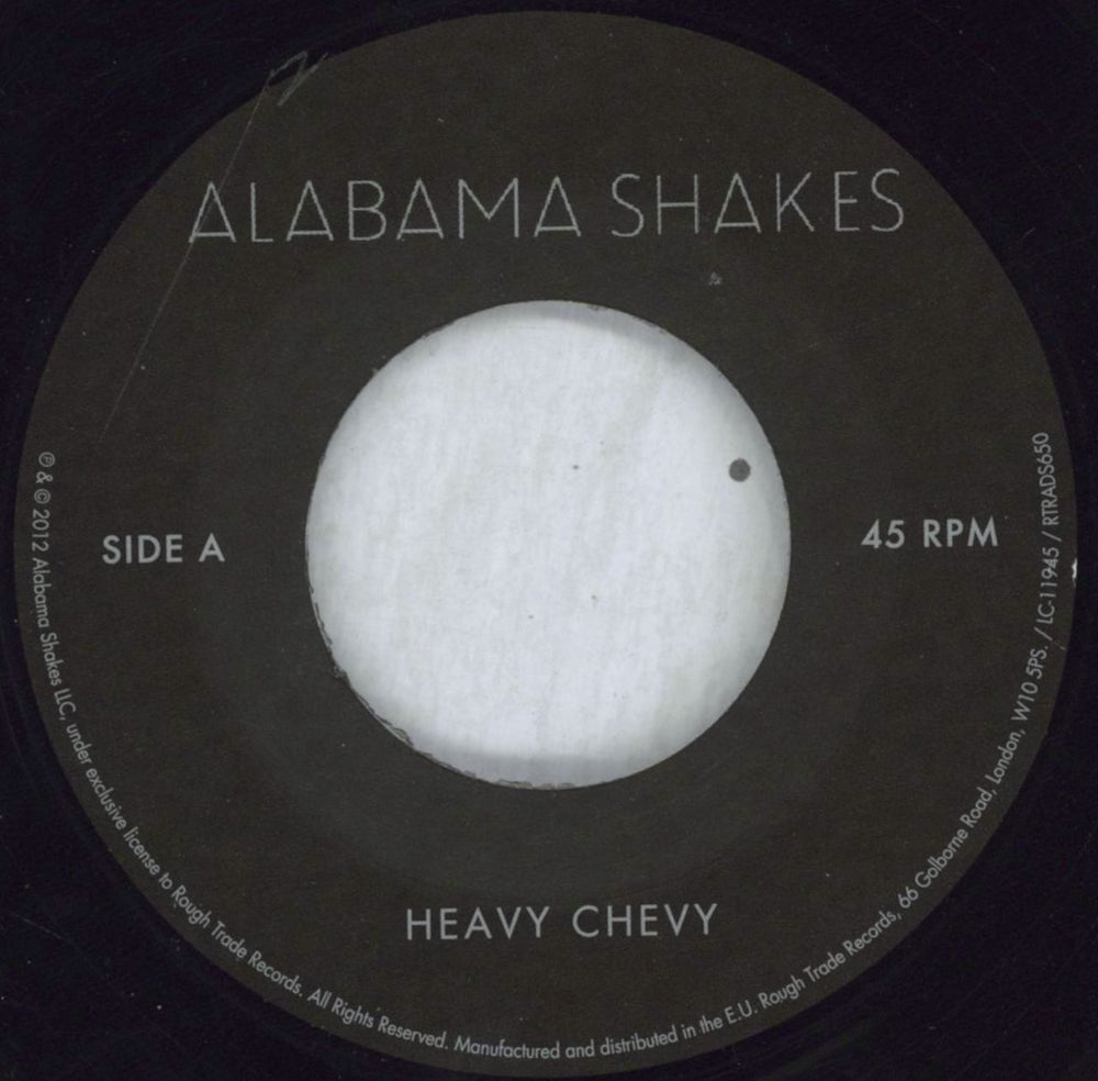 Alabama Shakes Heavy Chevy US 7" vinyl single (7 inch record / 45) 0145