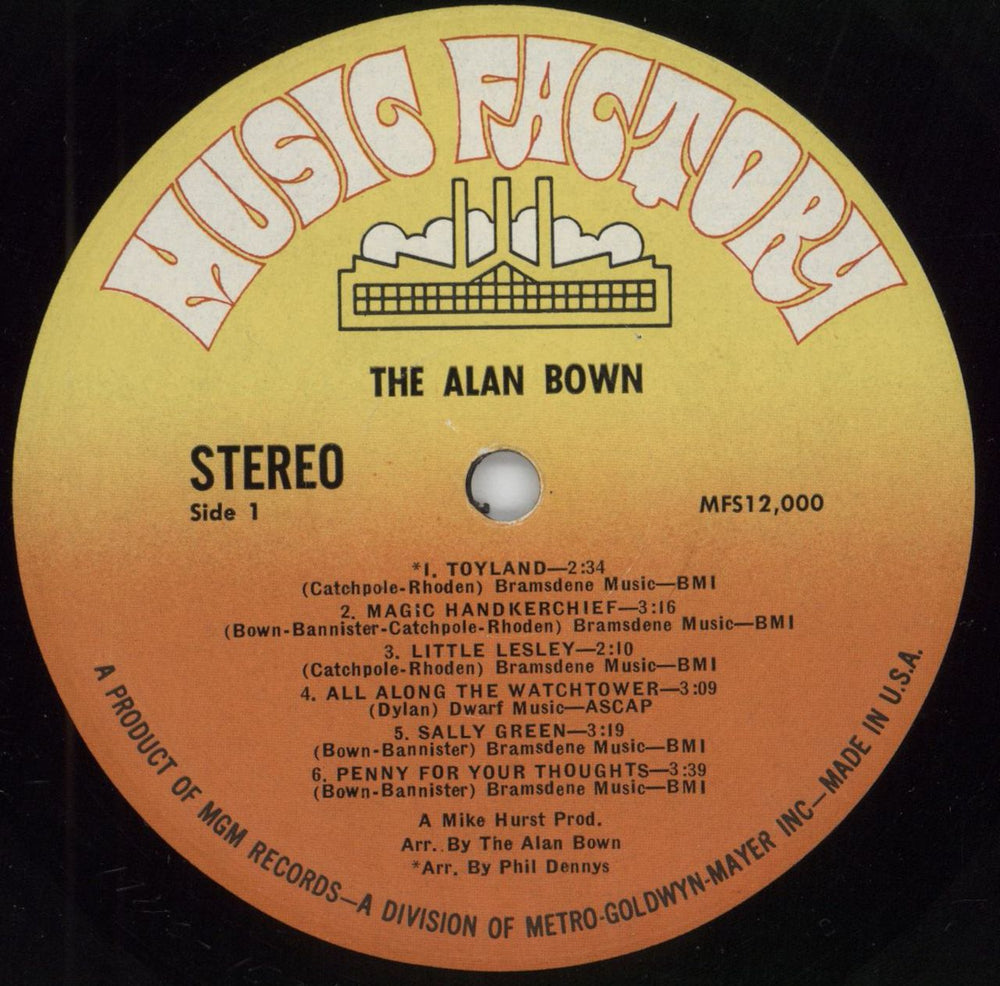 Alan Bown The Alan Bown US vinyl LP album (LP record) NBWLPTH787891