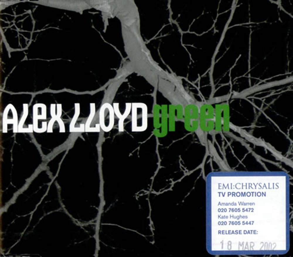 Alex Lloyd Green UK Promo CD single (CD5 / 5") CDEMDJ610