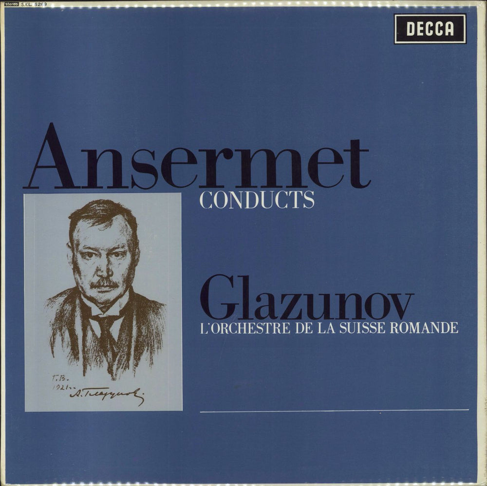 Alexander Konstantinovich Glazunov Ansermet Conducts Glazunov UK vinyl LP album (LP record) SXL6269