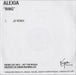 Alexia Ring UK Promo CD-R acetate CD-R ACETATE