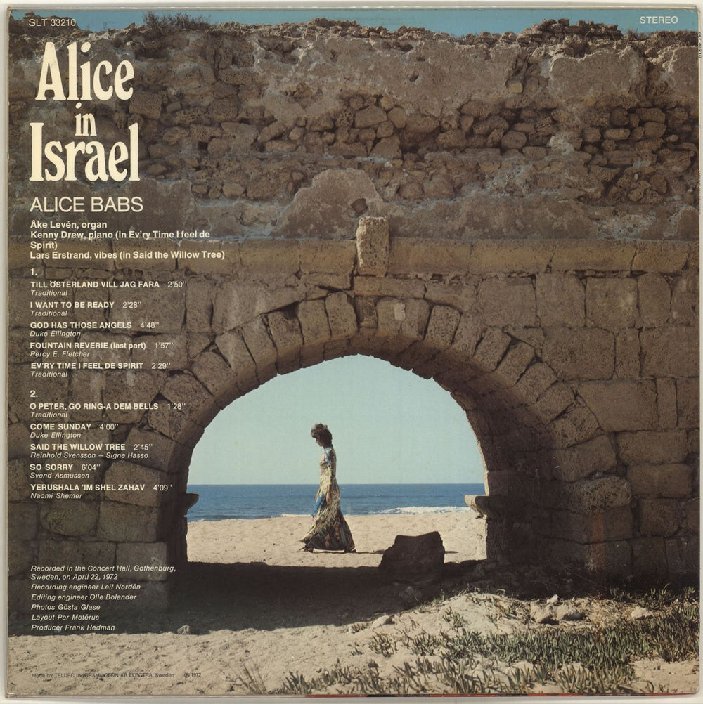 Alice Babs Alice In Israel Swedish vinyl LP album (LP record)