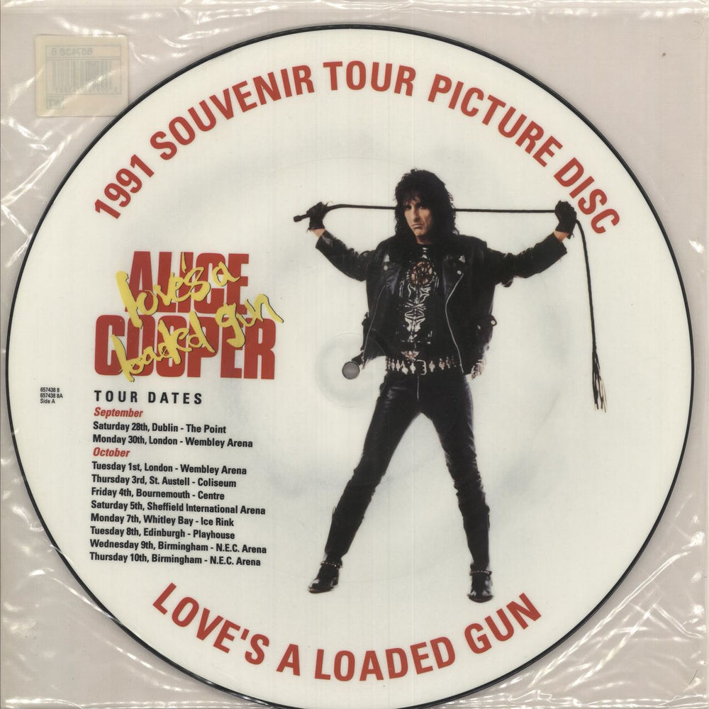 Alice Cooper Love's A Loaded Gun UK 12" vinyl picture disc (12 inch picture record) 6574388