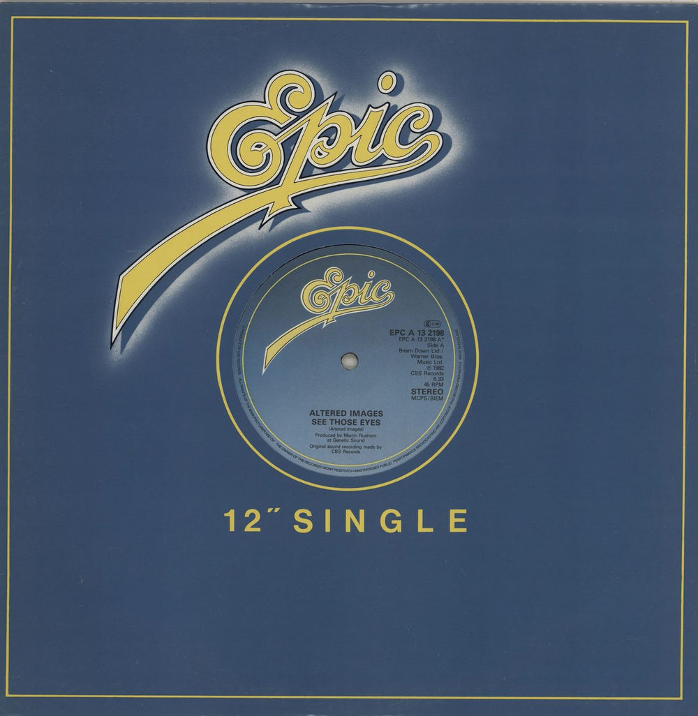 Altered Images See Those Eyes UK 12" vinyl single (12 inch record / Maxi-single) EPCA13-2198