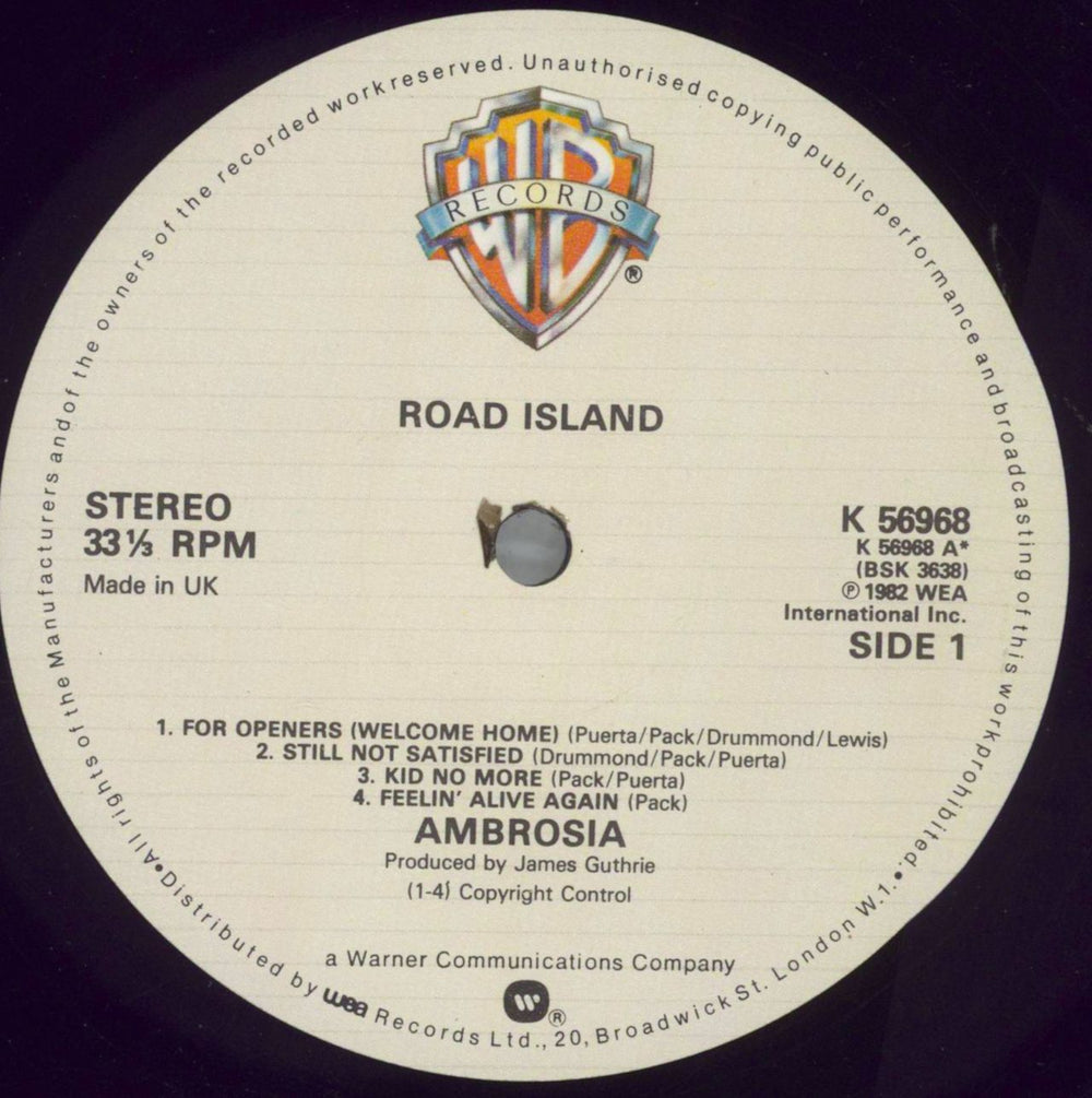 Ambrosia Road Island UK vinyl LP album (LP record) AM4LPRO825259