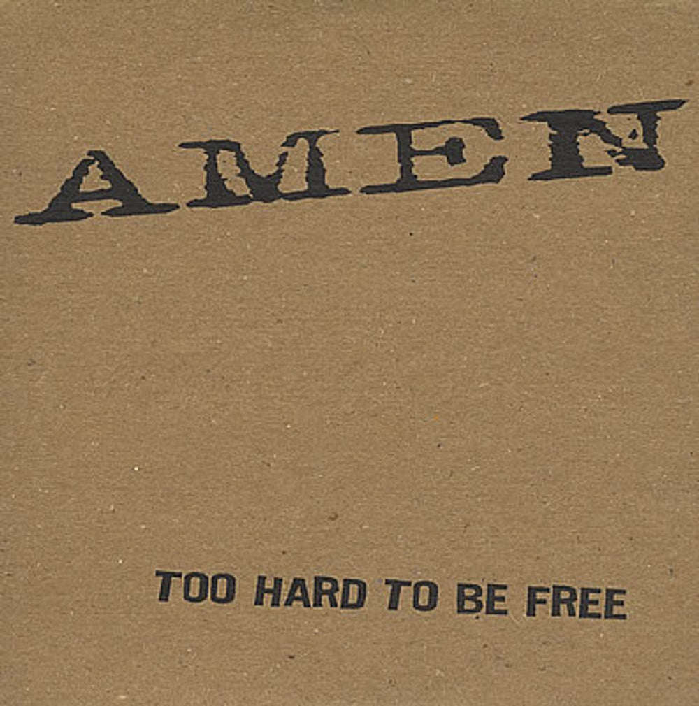 Amen Too Hard To Be Free UK Promo CD single (CD5 / 5") VUSCDJ191