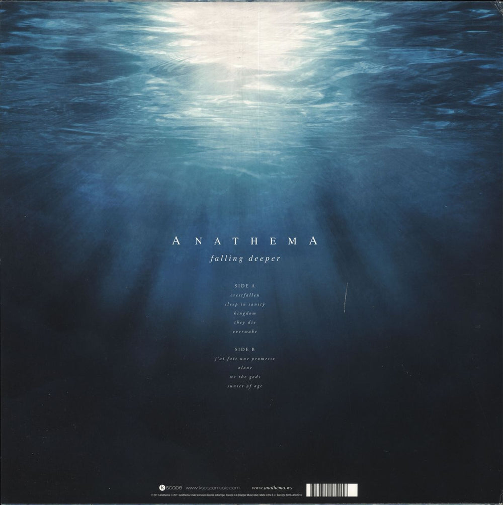 Anathema Falling Deeper UK vinyl LP album (LP record) 802644582016