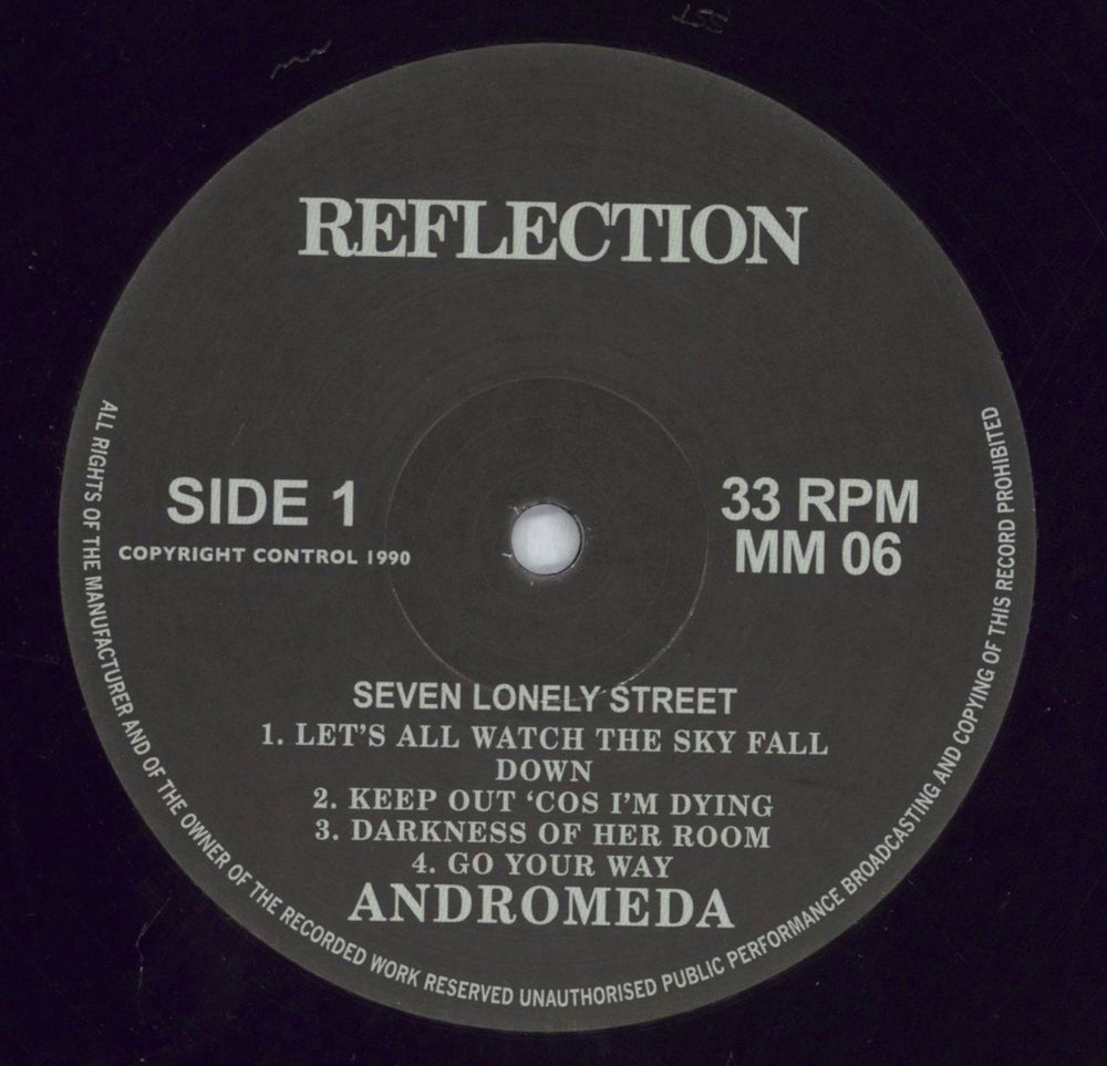 Andromeda Seven Lonely Street UK vinyl LP album (LP record) ANDLPSE826463