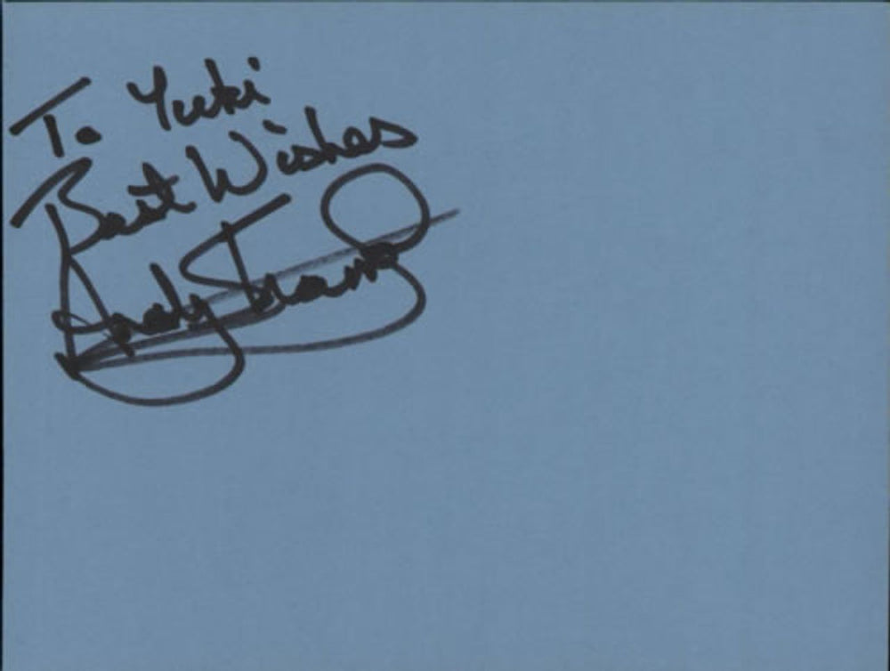 Andy Sharrocks Page From An Autograph Book UK memorabilia AUTOGRAPH