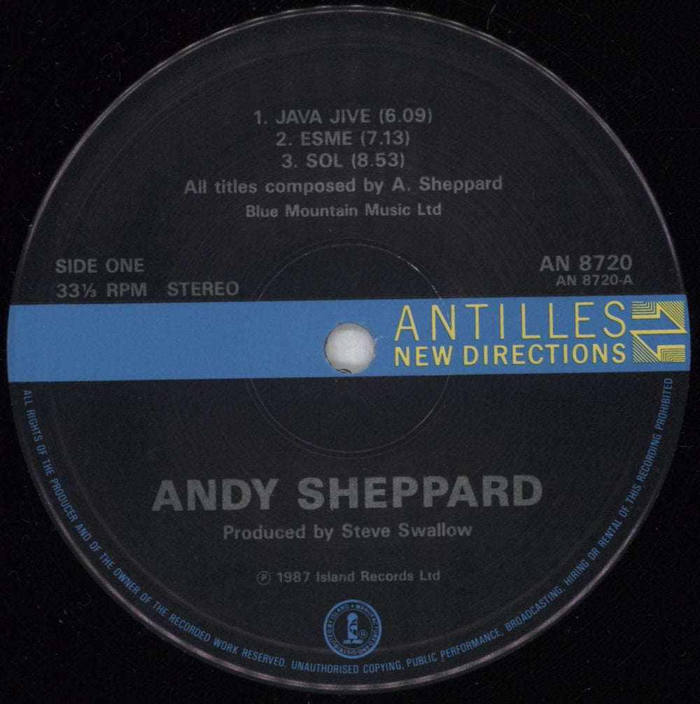 Andy Sheppard Andy Sheppard - Price Stickered UK vinyl LP album (LP record) ACQLPAN824833