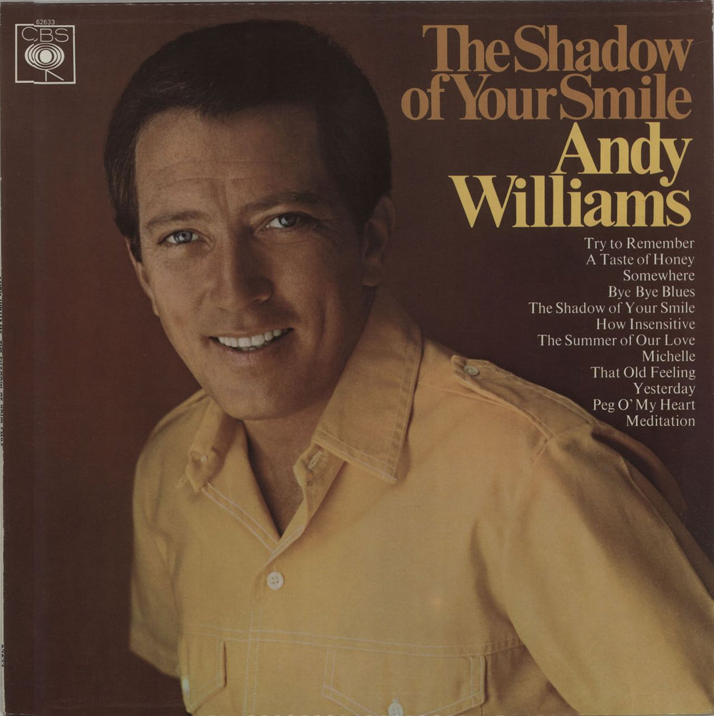 Andy Williams The Shadow Of Your Smile - WOC UK vinyl LP album (LP record) 62633