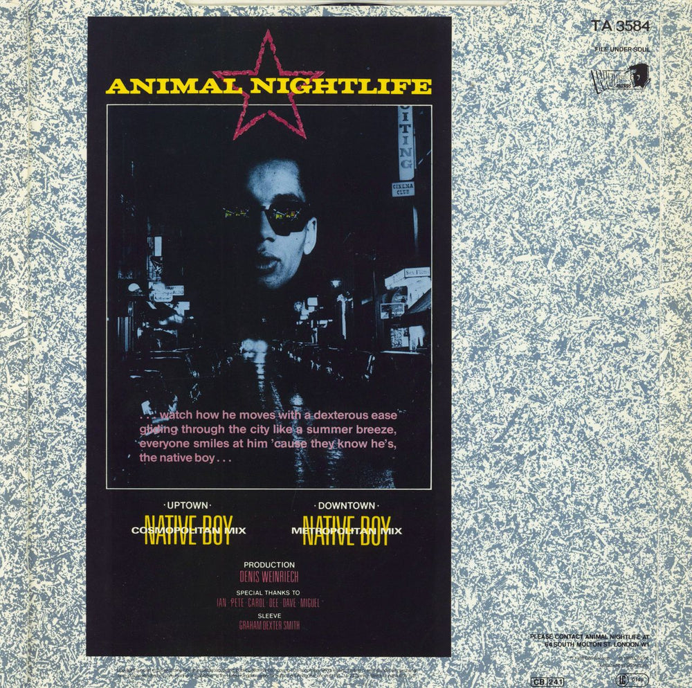 Animal Nightlife Native Boy UK 12" vinyl single (12 inch record / Maxi-single)