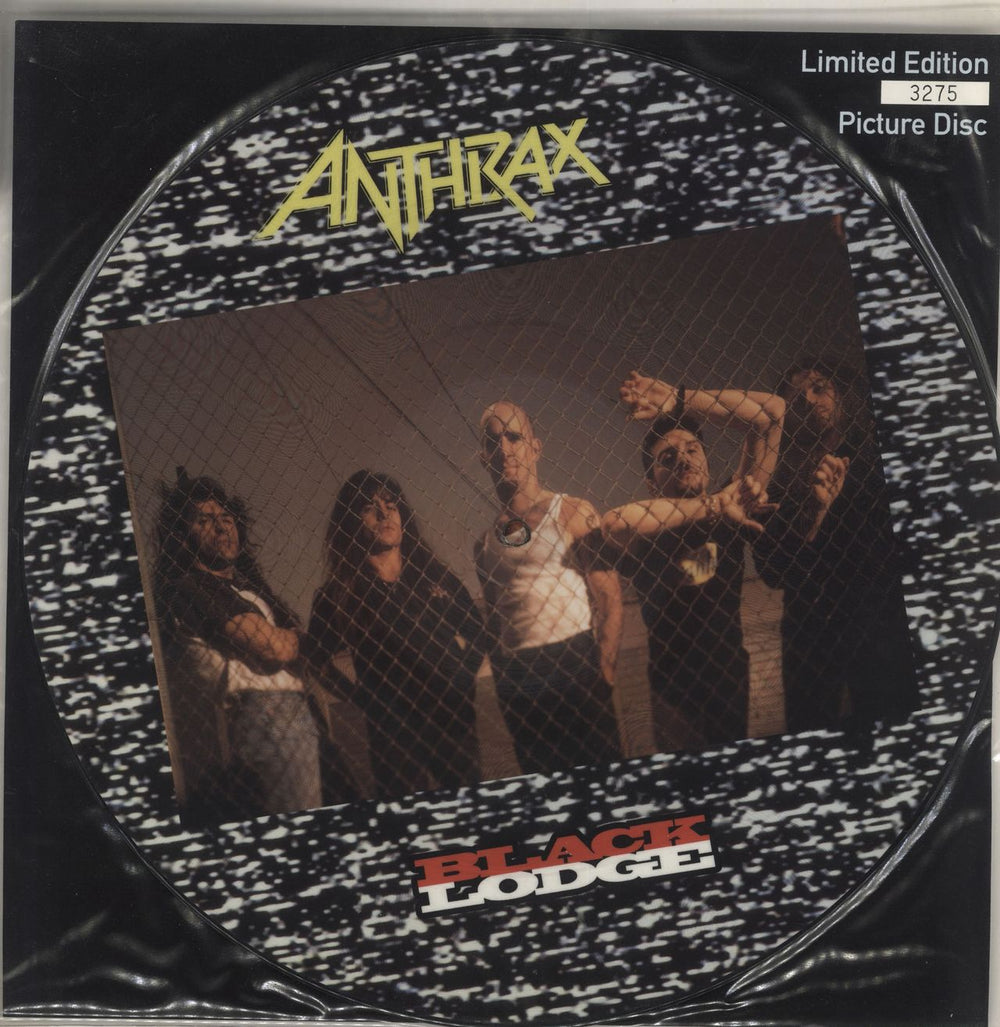 Anthrax Black Lodge UK 12" vinyl picture disc (12 inch picture record) EKR171TP