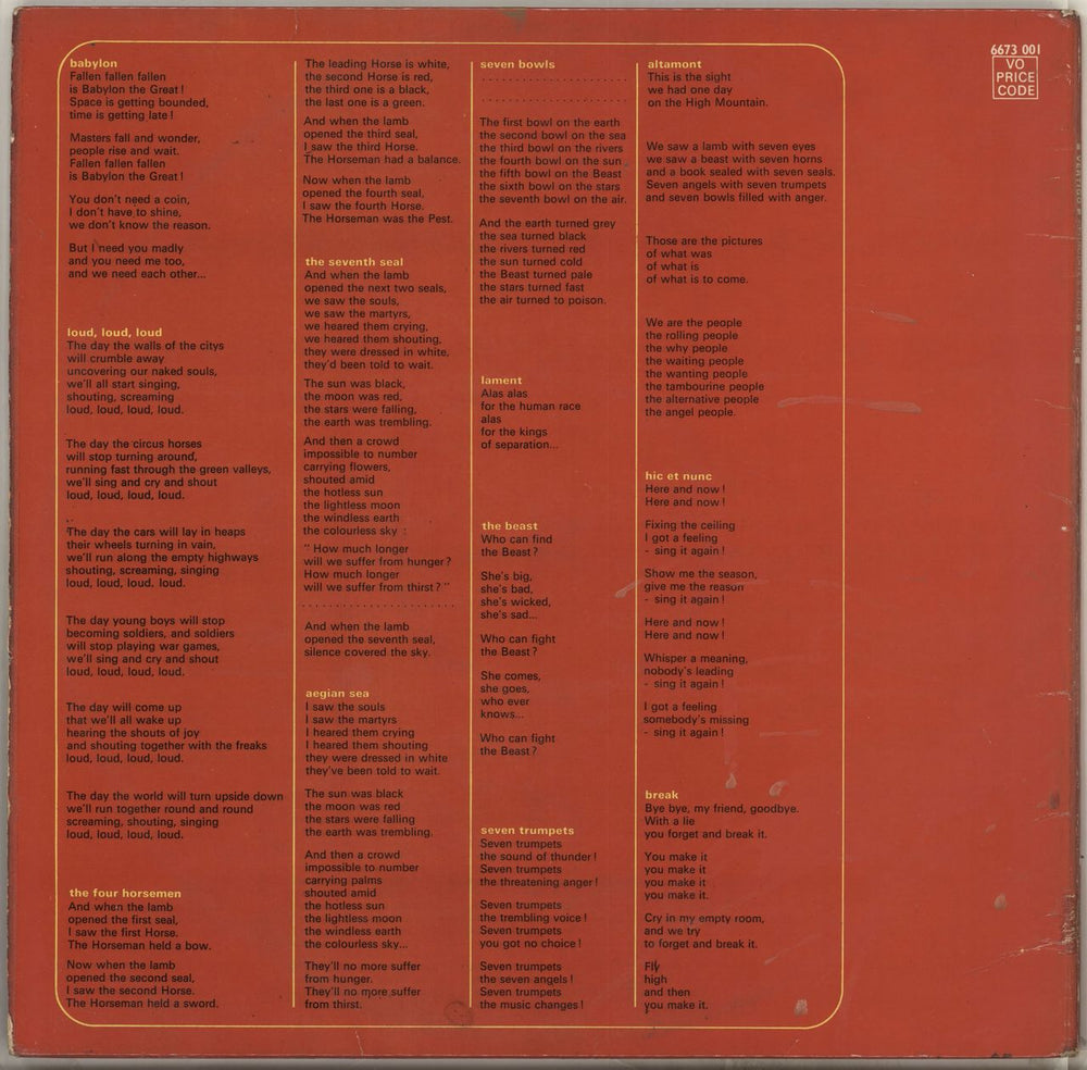 Aphrodite's Child 666 - Spaceship UK 2-LP vinyl record set (Double LP Album) APR2LSP646749