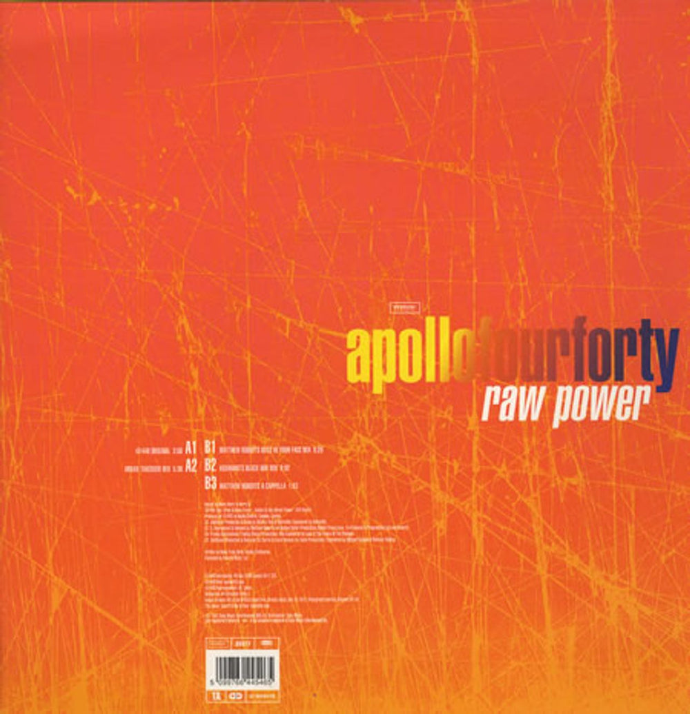 Apollo 440 Raw Power UK 12" vinyl single (12 inch record / Maxi-single) A4412RA160395