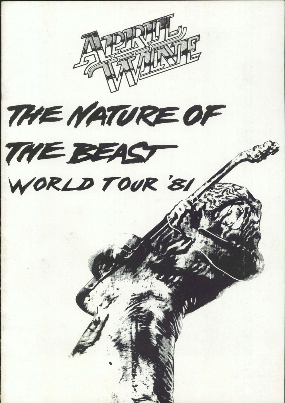 April Wine The Nature Of The Beat World Tour '81 + Ticket Stub UK tour programme PROGRAMME & TICKET