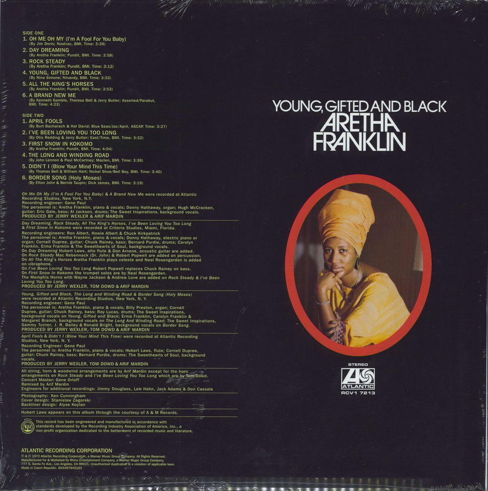 Aretha Franklin Young, Gifted And Black - Yellow Vinyl - Sealed UK vinyl LP album (LP record) 603497845163