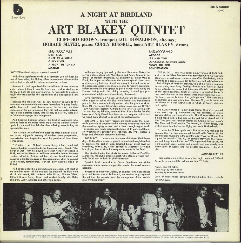 Art Blakey & The Jazz Messengers A Night At Birdland Volume 2 - 'b' Label UK vinyl LP album (LP record)