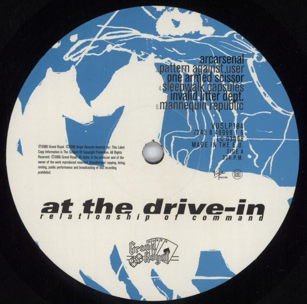 At The Drive-In Relationship Of Command UK vinyl LP album (LP record) DRILPRE175603