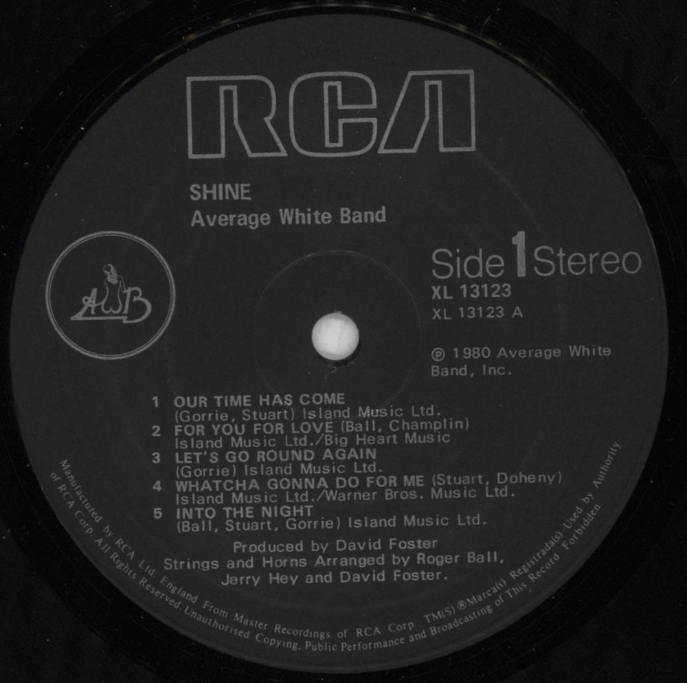 Average White Band Shine - Gold stamp UK vinyl LP album (LP record) AWBLPSH819025