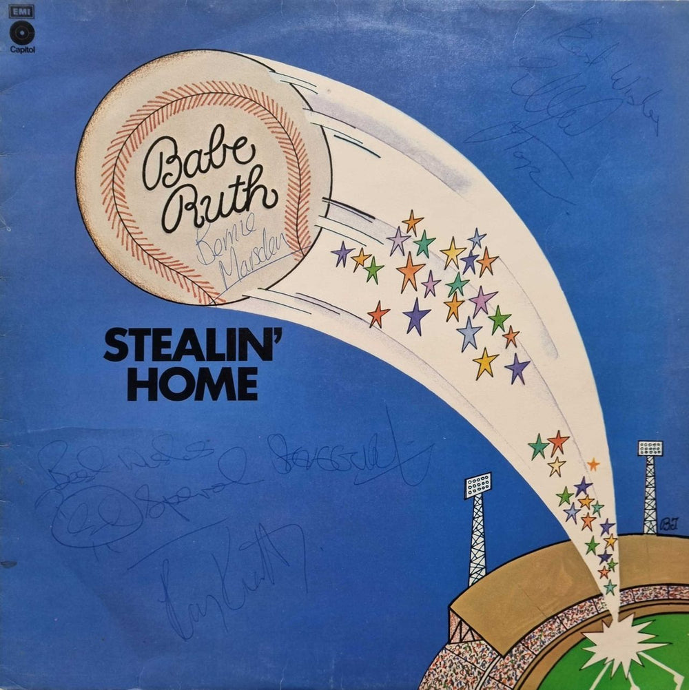 Babe Ruth Stealin' Home - Autographed UK Promo vinyl LP album (LP record) E-ST11451